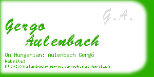 gergo aulenbach business card